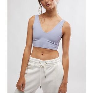 Free People FP Movement Never Better Crop Sports Bra Platinum Purple Lilac S